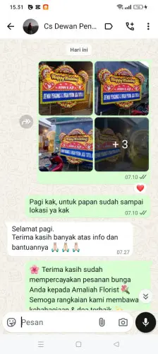 Testimonial Papan Bunga Pernikahan ciaro